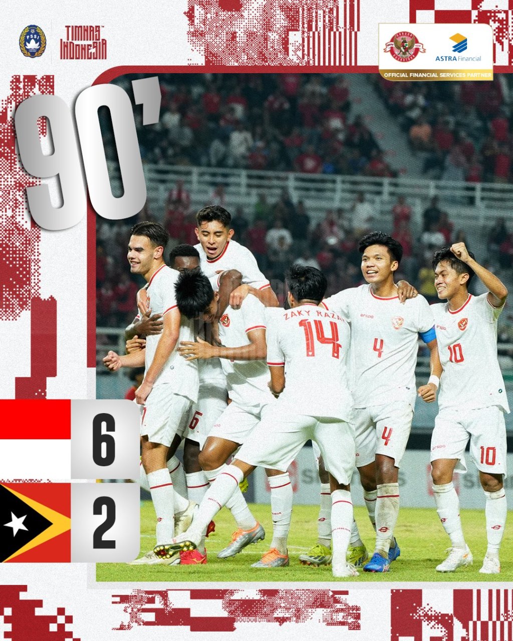 Hasil Piala AFF U19 Indonesia vs Timor Leste : Indonesia Pesta&nbsp;Gol